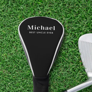 Best Uncle Ever Monogram Black Golf Head Cover