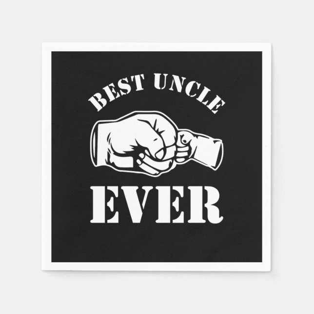 Best Uncle Ever Niece Nephew Godfather Dad Mom Gif Napkin (Front)