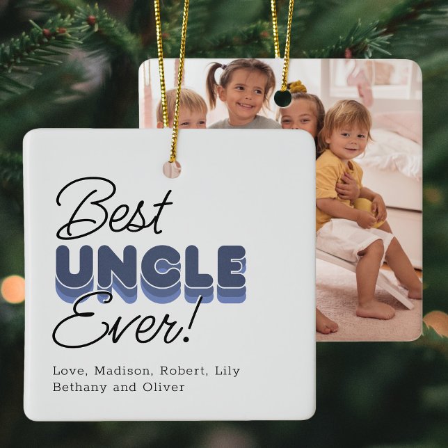 Best Uncle Ever Personalized Photo Ornament (Creator Uploaded)