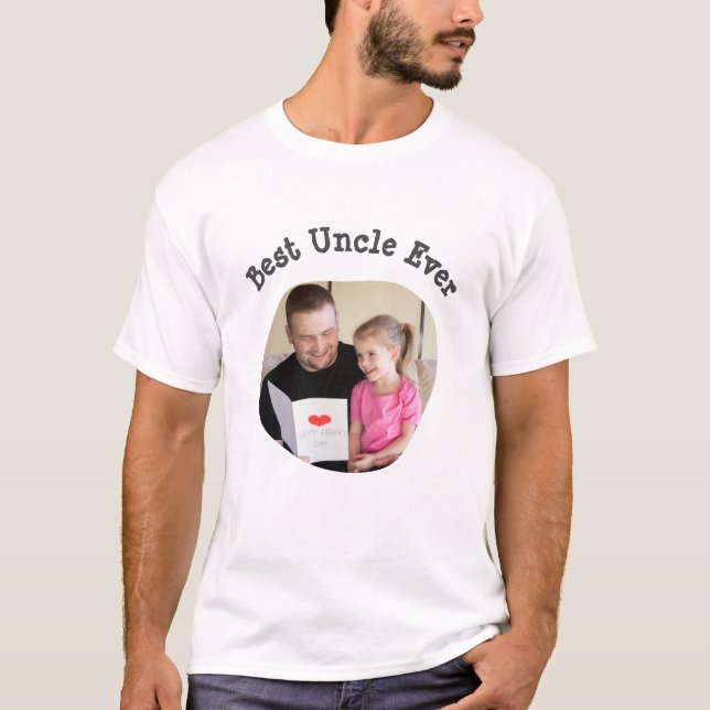Best Uncle Ever upload your square family photo T-Shirt (Front)