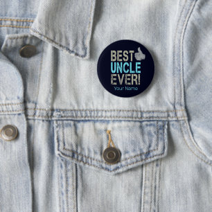 Best Uncle Ever Vintage Design With Thumb Up 2 Inch Round Button