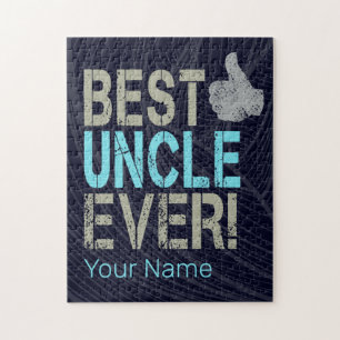 Best Uncle Ever Vintage Design With Thumb Up Jigsaw Puzzle