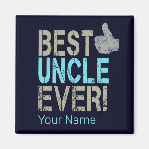 Best Uncle Ever Vintage Design With Thumb Up Magnet