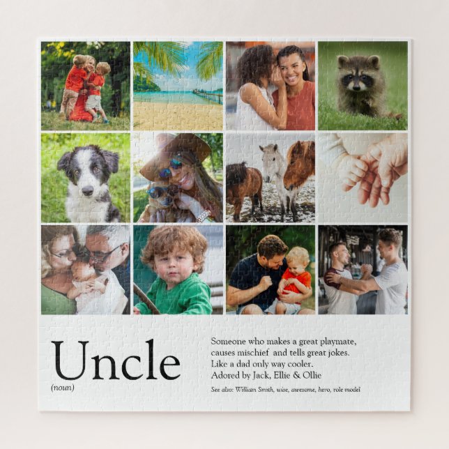 Best Uncle Funcle Definition 12 Photo Fun Jigsaw Puzzle (Vertical)