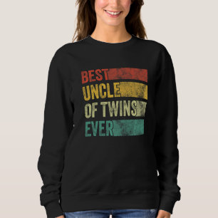 Best Uncle Of Twins Pregnancy Announcement Funny V Sweatshirt