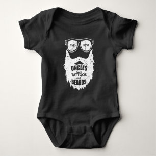Best Uncles Beards Tattoos Husband Baby Bodysuit