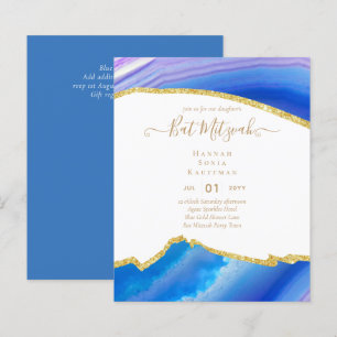 Best Value Agate Glitter BAT MITZVAH Invitations