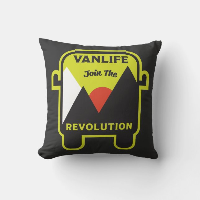 Best van life nomad throw pillow (Front)