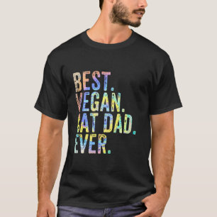 Best Vegan Cat Dad Ever Vintage Retro Cat   Tie Dy T-Shirt