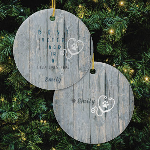 Best Veterinarian Ever Christmas Gift Ornament