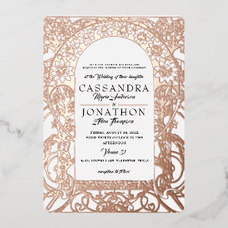 BEST Wedding Invitation: Art Nouveau & Poem