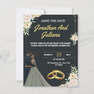 Best wedding invitation model you will find here postcard