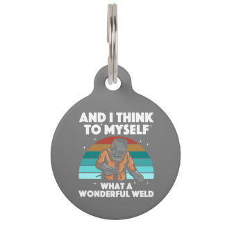 Best Welding Art Men Women Arc Welder Pipeliner Ir Pet Tag