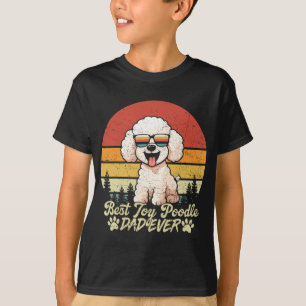 Best White Toy Poodle Dad Ever Vintage Dog Fathers T-Shirt