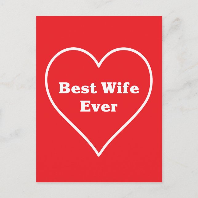 Best wife ever  postcard (Front)