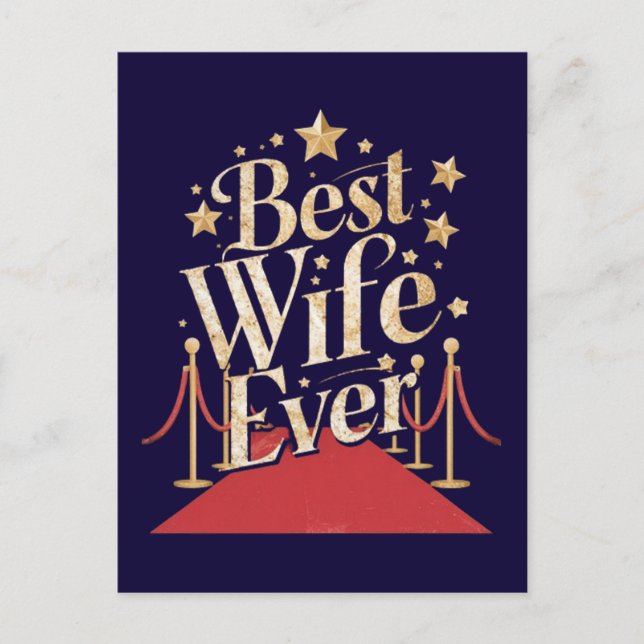 Best Wife Ever Postcard (Front)