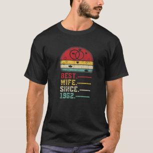 Best Wife Since 1962 Wedding Graphic Her 60Th Anni T-Shirt