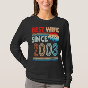 Best Wife Since 2003 Happy Husband Married Wedding T-Shirt