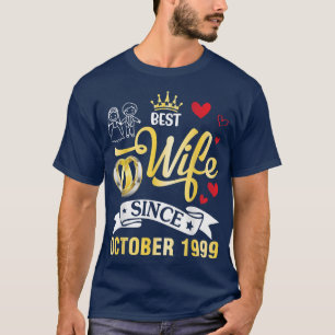 Best Wife Since October 1999 Happy Married 23 Year T-Shirt