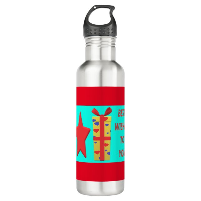 BEST WISHED BOWS GIFTS BONGS 710 ML WATER BOTTLE (Front)