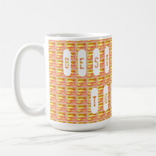 Best wishes art patterned with message colours gol coffee mug