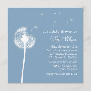 Best Wishes! Baby Shower invitation (blue)