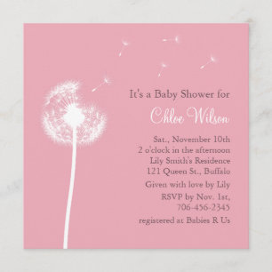 Best Wishes! Baby Shower Invitation (pink)