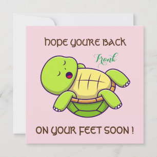 Best wishes- back on feet - Get well soon  Thank You Card