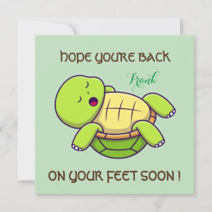Best wishes- back on feet - Get well soon Thank You Card