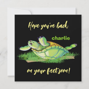 Best wishes- back on feet - Get well soon words Thank You Card