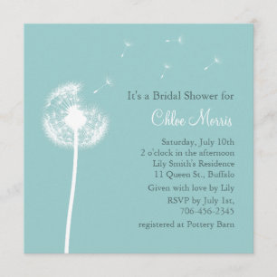 Best Wishes! Bridal Shower Invitation (turquoise)