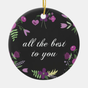 Best wishes ceramic ornament