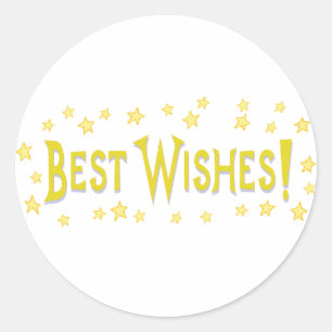 Best Wishes Classic Round Sticker