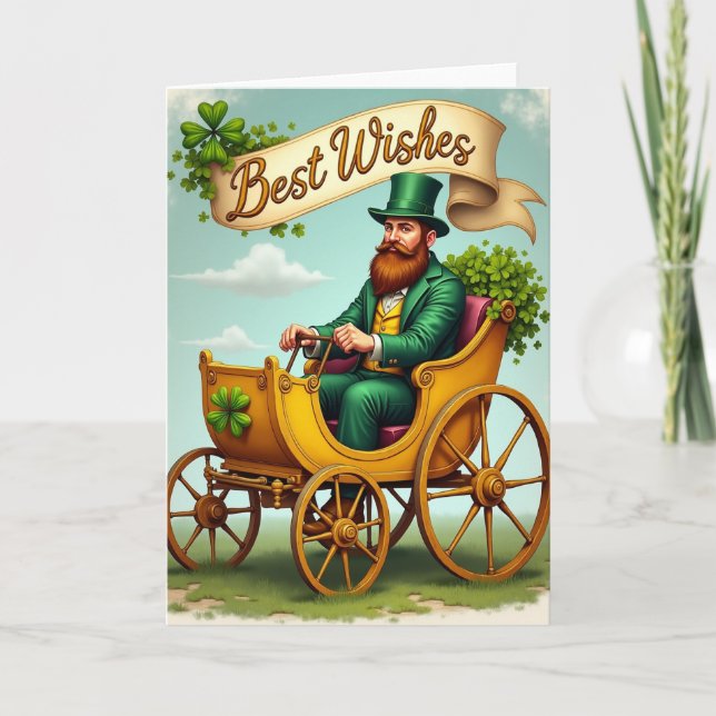 Best Wishes Emerald Man Card (Front)