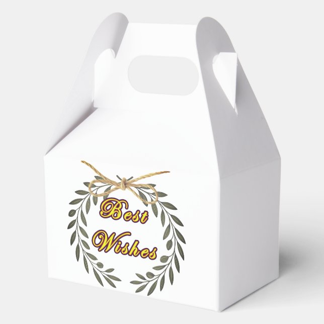 Best Wishes  Favor Box (Back)