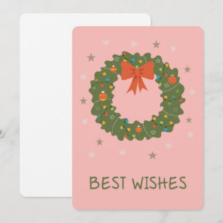 Best wishes Flat Greeting Card