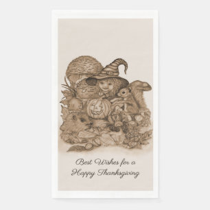 Best Wishes for a Happy Thanksgiving Napkin