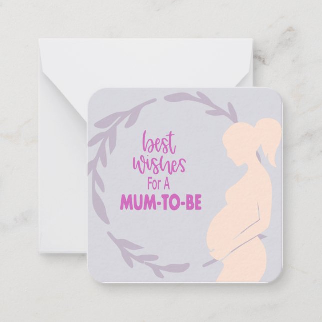 Best Wishes for a Mum to Be Note Card (Front)