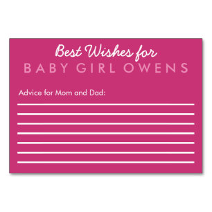 Best Wishes for Baby Advice Card