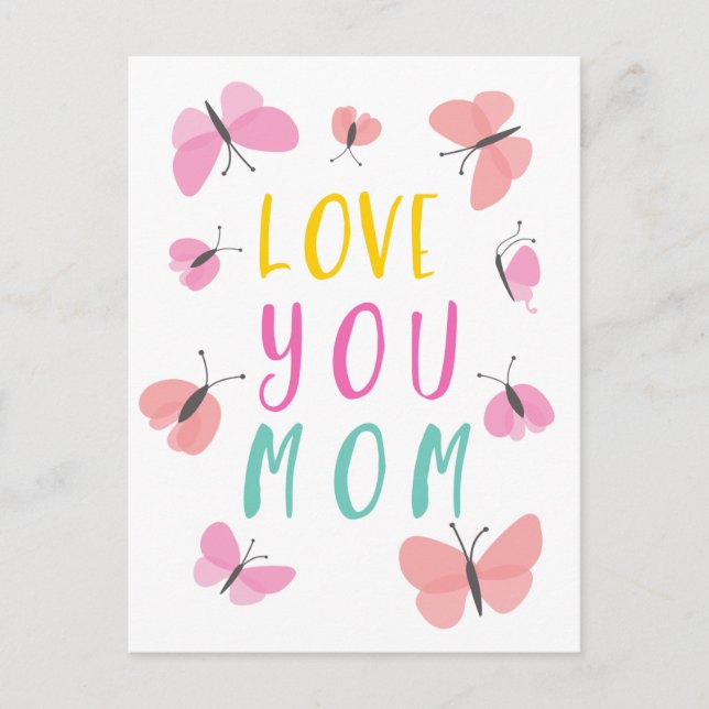 Best wishes for great mom postcard (Front)