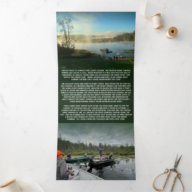 Best Wishes for New Year Photo & Xmas Letter  Tri-Fold Invitation (Inside)