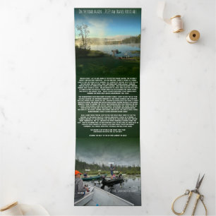 Best Wishes for New Year Photo & Xmas Letter   Tri Tri-Fold Invitation