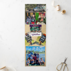 Best Wishes for New Year Photo & Xmas Letter Tri- Tri-Fold Invitation