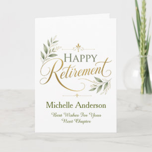 Best Wishes For Your Next Chapter Personalized Card