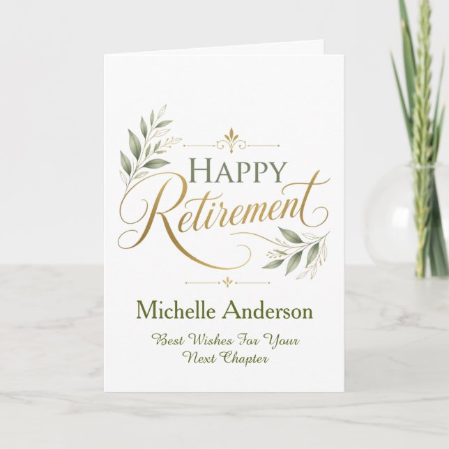 Best Wishes For Your Next Chapter Personalized Card (Front)