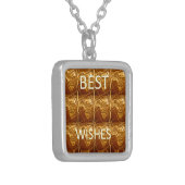 Best Wishes From Lovely Africa African Culture art Silver Plated Necklace (Front Left)