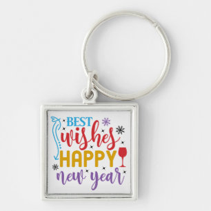 Best Wishes Happy New Year Design-80967 Keychain