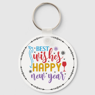 Best Wishes Happy New Year Design-80967 Keychain