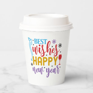 Best Wishes Happy New Year Design-80967 Paper Cups