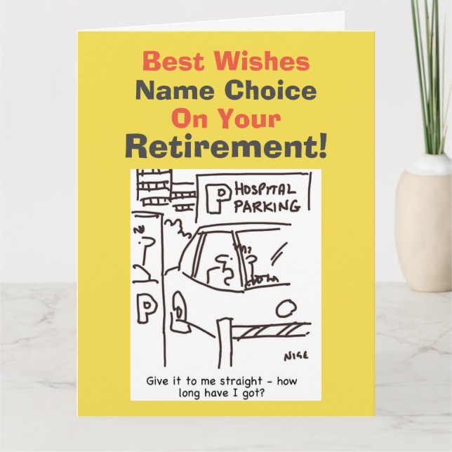 Best Wishes Hospital Worker Retirement Card (Front)